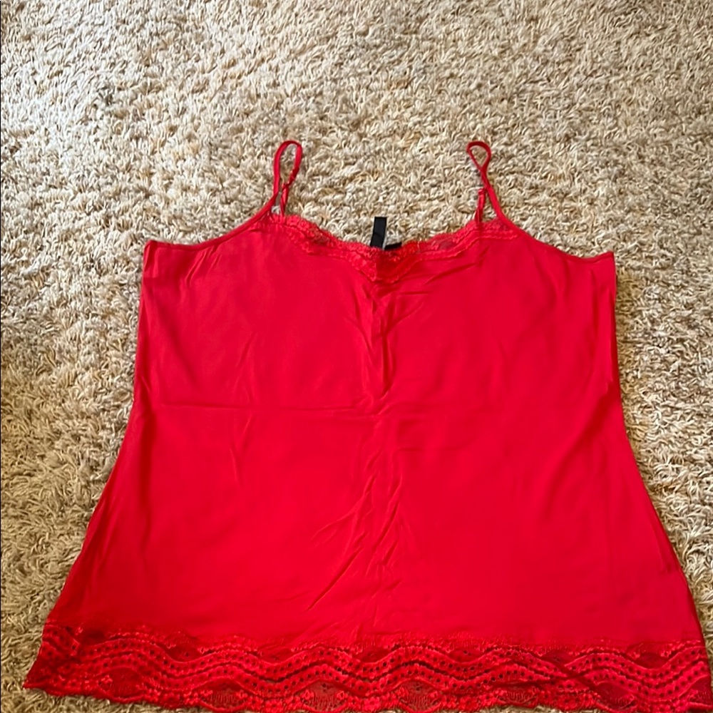 Relativity Red Fitted Sleeveless Camisole